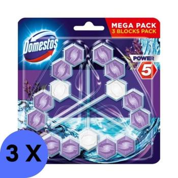 Domestos Power5 WC frissítő blokk Lavender (3x55g) kép