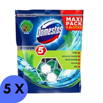 Domestos Power5 WC frissítő blokk Pine (5x55g) kép