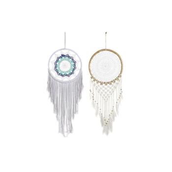 Dream catcher (álomszűrő) DKD Home Decor Fehér Égszínkék Természe... kép