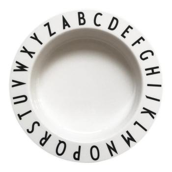 Eat & Learn fehér gyerek mélytányér, ø 15,5 cm - Design Letters kép