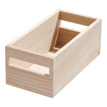 Eco Handled tárolódoboz paulownia fából, 12,7 x 25,4 cm - iDesign kép