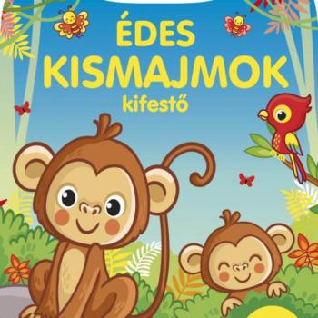 Édes kismajmok kifestő  kép