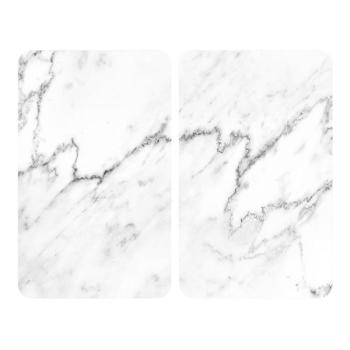 Edzett üveg tűzhely fedőlap szett 2 db-os 30x52 cm Marble – Wenko kép