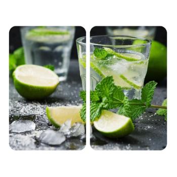 Edzett üveg tűzhely fedőlap szett 2 db-os 30x52 cm Mojitos – Wenko kép