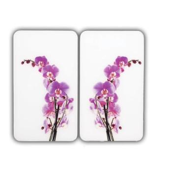 Edzett üveg tűzhely fedőlap szett 2 db-os 30x52 cm Orchid – Wenko kép