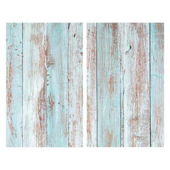 Edzett üveg tűzhely fedőlap szett 2 db-os 52x30 cm Blue Wood – Allstar kép