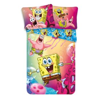 Egyszemélyes pamut gyerek ágyneműhuzat 140x200 cm Sponge Bob – Jerry Fabrics kép