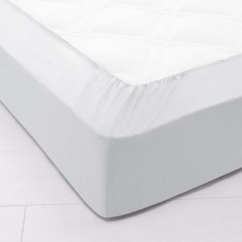 Egyszínű, 32 cm mély, poliészter pamutból készült, Colombine gyártmányú, gumis lepedő. kép