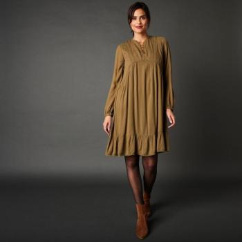 Egyszínű boho ruha kép