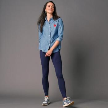 Egyszínű leggings rugalmas derékkal kép