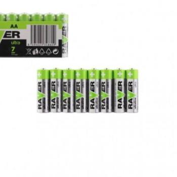 Elem  RAVER LR03/AAA 1,5 V alkaline ultra 8 db fóliában kép