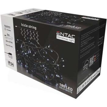 Entac Karácsonyi füzér ip44 jégcsapfüzér 180 led ECL-I180CW kép