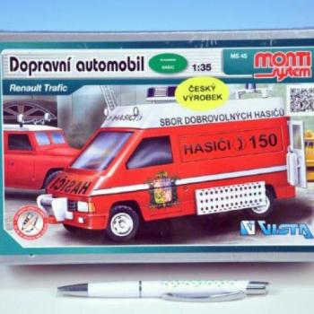 Építőkészlet Monti 45 Fire Brigade-Renault Trafic 1:35 kép