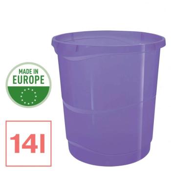 Esselte Colour Breeze papírkosár 14l áttettsző levendula 628462 kép