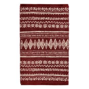 Ethnic piros-fehér pamut szőnyeg, 55 x 110 cm - Webtappeti kép