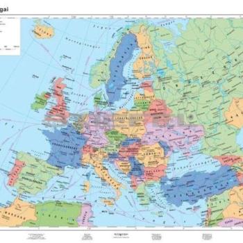 Európa politikai térképe+tematikus térképek duo óriásposzter kép