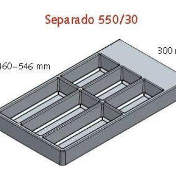 Evőeszköztartó Separado 546x300x2,8 mm ezüst kép