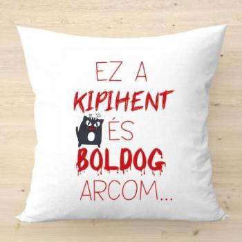 Ez a kipihent és boldog arcom-macska/párnahuzat kép