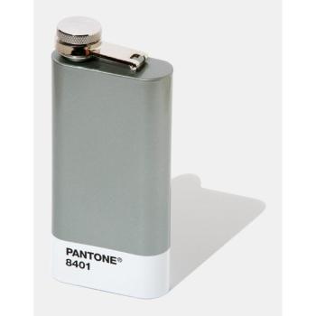 Ezüstszínű laposüveg, 150 ml - Pantone kép