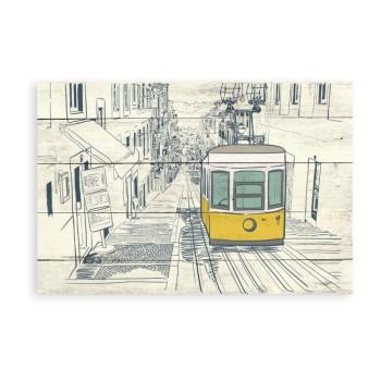 Fa falitábla 60x40 cm Train – Really Nice Things kép