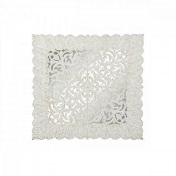 Fali Dekoráció DKD Home Decor S3019008 Tükör Aranysàrga MDF Fehér... kép