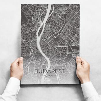 Fali dekoráció - Map Of Budapest kép