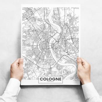 Fali dekoráció - Map Of Cologne II kép