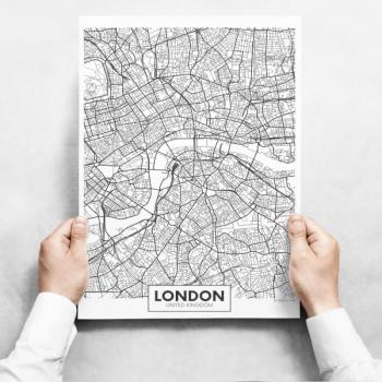 Fali dekoráció - Map Of London II kép