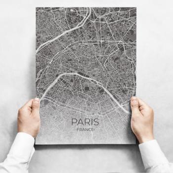 Fali dekoráció - Map Of Paris II kép