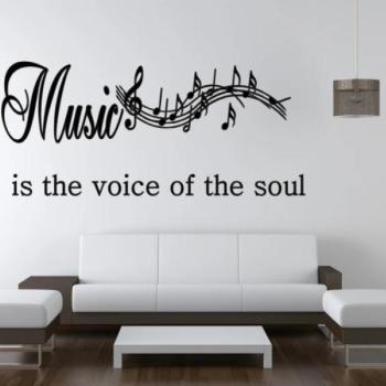 Fali matrica felirat MUSIC IS THE VOICE OF THE SOUL 100 x 200 cm kép