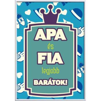 Falikép – Apa és Fia a legjobb barátok... módosítható felirattal... kép