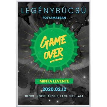 Falikép – Legénybúcsú folyamatban, game over... módosítható felir... kép