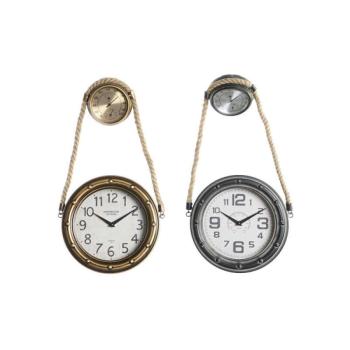 Falióra DKD Home Decor 28,5 x 8 x 50 cm Kristály Vas Vintage (2 e... kép