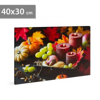 Family Decor LED-es fali hangulatkép - gyertyák - 2 x AA, 40 x 30... kép