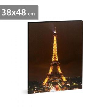 Family Decor LED-es fali hangulatkép - &quot;Eiffel torony&quot; - 2 x AA,... kép