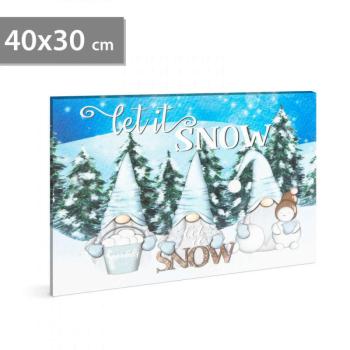 Family Decor LED-es fali hangulatkép - &quot;Let it snow&quot; - 2 x AA, 40... kép