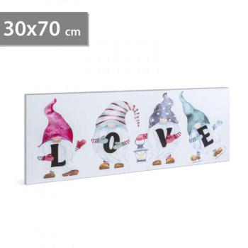 Family Decor LED-es fali hangulatkép - &quot;LOVE&quot; - 2 x AA, 70 x 30 c... kép