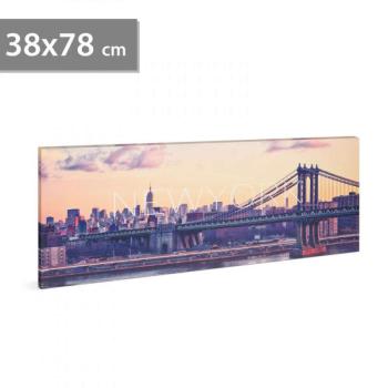 Family Decor LED-es fali hangulatkép - &quot;New York&quot; - 2 x AA, 38 x... kép