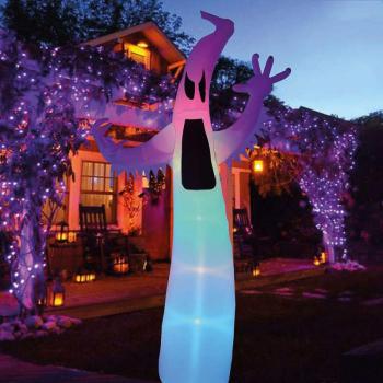 Family Halloween Felfújható szellem - 270 cm - IP44 - 9 LED - hál... kép