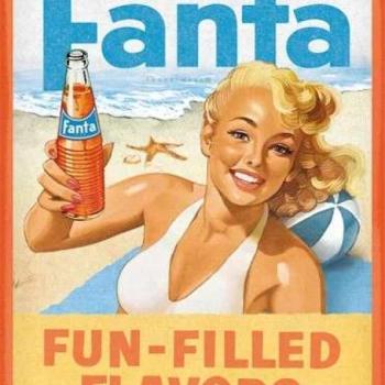 Fanta – Beach Girl - Fémtábla kép