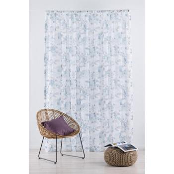 Fehér-kék átlátszó függöny 300x260 cm Elsa – Mendola Fabrics kép