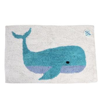 Fehér-kék fürdőszobai kilépő 83x52,5 cm Whale – Rex London kép