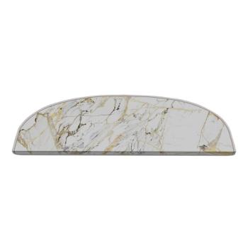 Fehér lépcsőszőnyeg szett 16 db-os 20x65 cm Marble Art – Vitaus kép