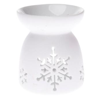 Fehér porcelán aromalámpa, 9 cm - Dakls kép