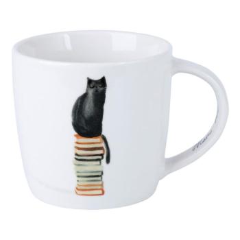 Fehér porcelán bögre 400 ml Well Read Cat – Maxwell & Williams kép