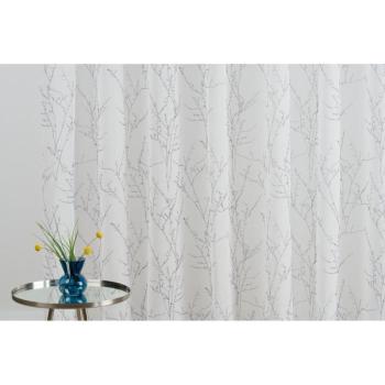 Fehér-szürke átlátszó függöny 300x260 cm Balada – Mendola Fabrics kép