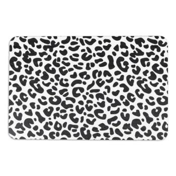 Fekete-fehér fürdőszobai kilépő 39x60 cm Leopard – Artsy Doormats kép