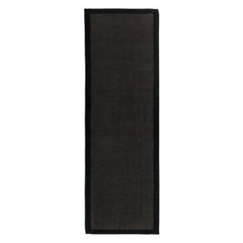 Fekete futószőnyeg 240x68 cm Sisal - Asiatic Carpets kép