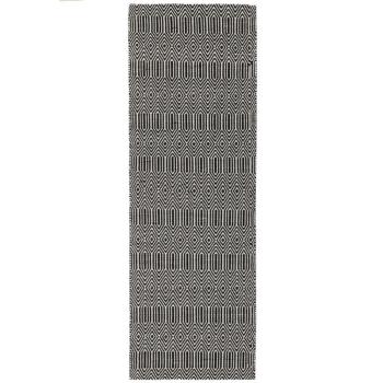 Fekete gyapjú futószőnyeg 66x200 cm Sloan – Asiatic Carpets kép