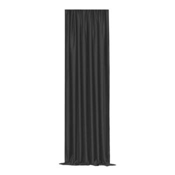 Fekete sötétítő függöny nem teljes sötétítéssel 250x100 cm - Mila Home kép